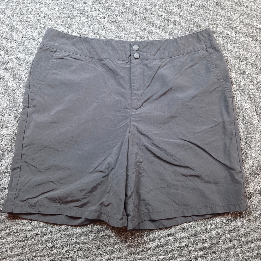 Eddie Bauer Shorts Womens 14 Gray Nylon Hiking Outdoor Lightweight Gorpcore